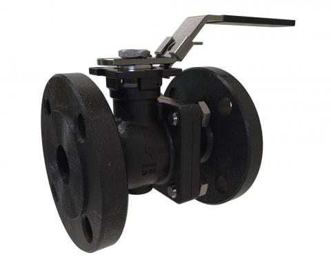 CBV4S (Flanged PN16) Carbon Steel Full Bore 2-Piece ISO Ball Valve c/w Lockable Handle