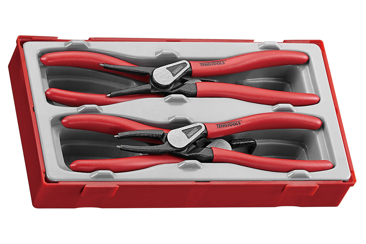 Tengtools 5-Inch Circlip Pliers Set - 4-Piece Snap Ring Pliers For DIY & Mechanics