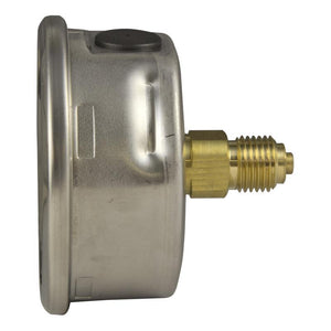 G 1/4" BSPP 2.5" Dial Glycerine Filled Pressure Gauge Brass Internals Rear Entry