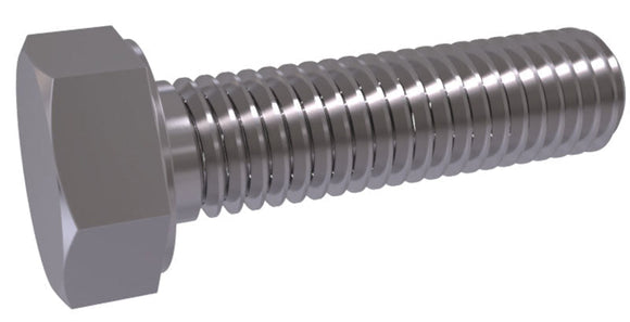 M16 DIN 933 - Hex Head Set Screw A2 STAINLESS STEEL