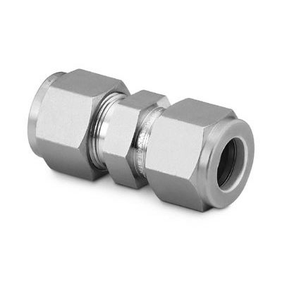 METRIC STRAIGHT JOINER - TWIN FERRULE COMPRESSION FITTING STAINLESS STEEL